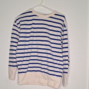 Striped Blue and White Women's Sweater